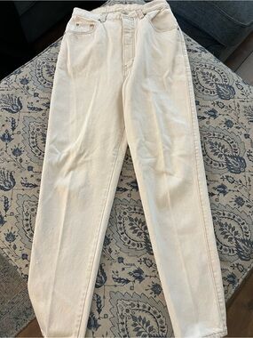 vintage high-waisted Bonjour ivory/jeans wash denim jeans size 12